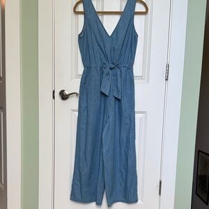 Lily Rose Light Blue Cropped Jumpsuit